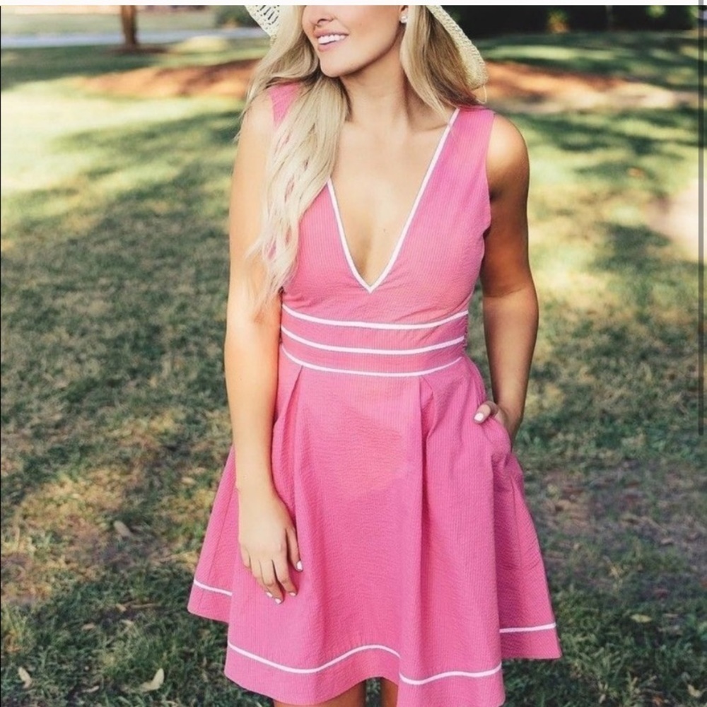 NWT Lauren James Morgan Solid Dress Rose
